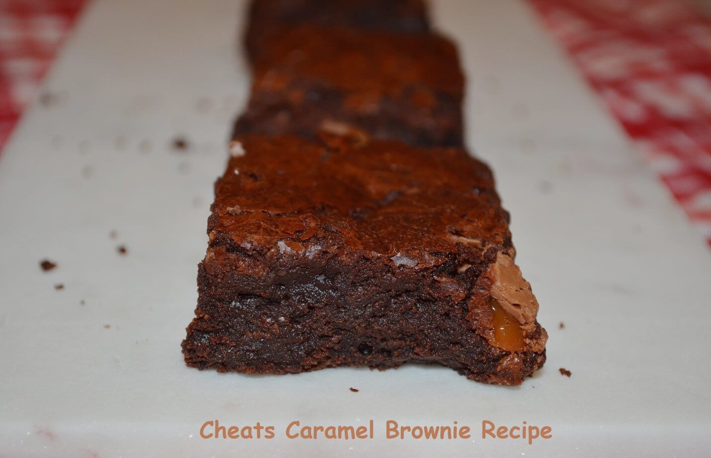 Cheats Caramel Brownie Recipe | salted caramel brownies