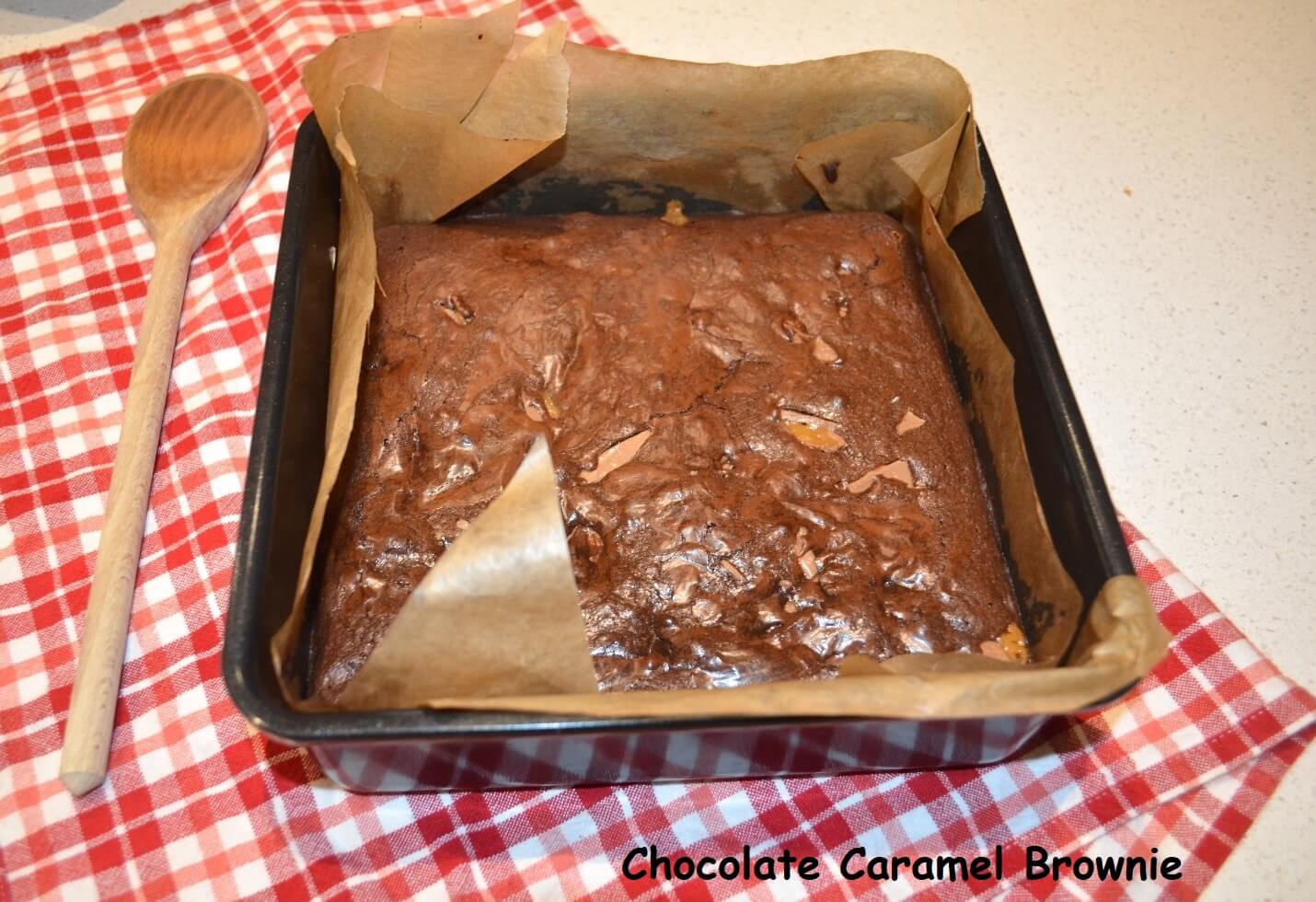 Chocolate Caramel Brownie | dark chocolate salted caramel brownies